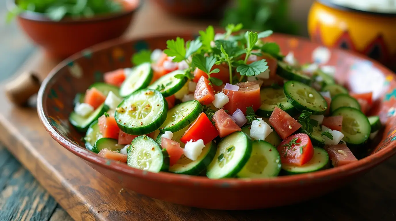 15 Minute Authentic Moroccan Cucumber Salad | Salima's Kitchen