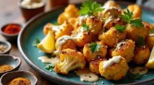 "Moroccan Cauliflower with Tahini-Honey: Easy 5-Ingredient Recipe"